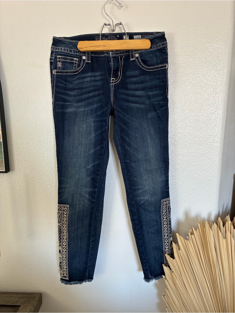 Miss Me Born to Be Boho Ankle Skinny Jeans
